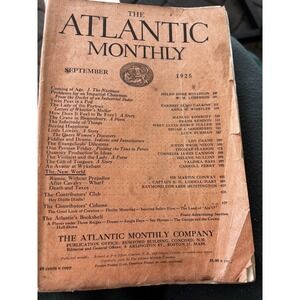 Vintage Atlantic Monthly Sept 1925 Vol 136 No.3 Whistler's Mother Letters